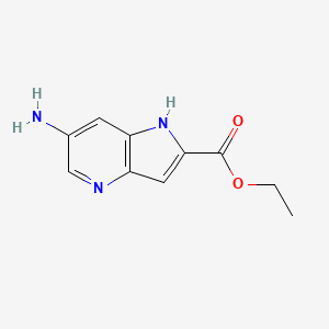 molecular formula C10H11N3O2 B1383566 6-氨基-4-氮杂吲哚-2-甲酸乙酯 CAS No. 1260382-21-5