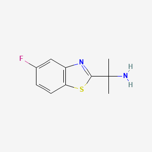 molecular formula C10H11FN2S B13835666 2-Benzothiazolemethanamine, 5-fluoro-alpha,alpha-dimethyl- 