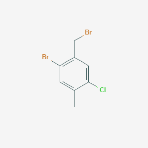 molecular formula C8H7Br2Cl B1383568 1-Bromo-2-(bromomethyl)-4-chloro-5-methylbenzene CAS No. 1849307-53-4
