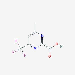 molecular formula C7H5F3N2O2 B1383569 4-甲基-6-(三氟甲基)嘧啶-2-羧酸 CAS No. 1379313-04-8