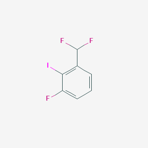 molecular formula C7H4F3I B1383574 1-Fluoro-3-(difluoromethyl)-2-iodobenzene CAS No. 1261647-51-1