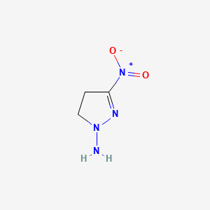 molecular formula C3H6N4O2 B13835760 5-Nitro-3,4-dihydropyrazol-2-amine 