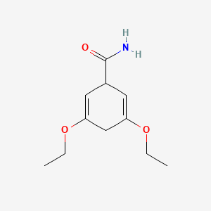 molecular formula C11H17NO3 B13835786 3,5-Diethoxycyclohexa-2,5-diene-1-carboxamide 