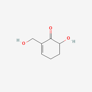 molecular formula C7H10O3 B13835801 6-Hydroxy-2-(hydroxymethyl)cyclohex-2-en-1-one 