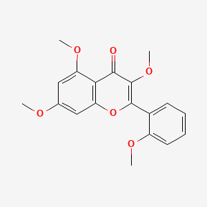 molecular formula C19H18O6 B13835824 Flavone, 2',3,5,7-tetramethoxy- CAS No. 14585-15-0