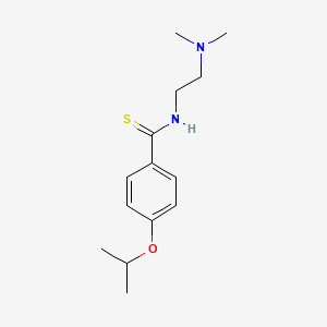 molecular formula C14H22N2OS B13835837 Benzamide, N-(2-dimethylaminoethyl)-p-isopropoxythio- CAS No. 32412-03-6