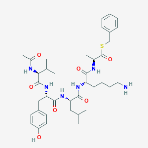 molecular formula C38H56N6O7S B1383586 Ac-Val-Tyr-Leu-Lys-Ala-SBzl CAS No. 320349-22-2