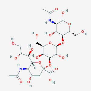 molecular formula C25H42N2O19 B13835903 alpha-Neup5Ac-(2->3)-beta-D-Galp-(1->4)-D-GlcpNAc 