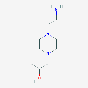 molecular formula C9H21N3O B13835931 1-Piperazineethanol,4-(2-aminoethyl)--alpha--methyl-(9CI) 