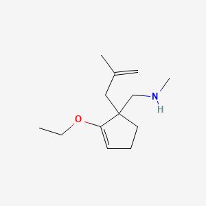 molecular formula C13H23NO B13835946 1-[2-ethoxy-1-(2-methylprop-2-enyl)cyclopent-2-en-1-yl]-N-methylmethanamine 