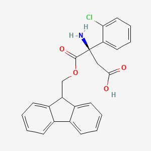 (3R)-3-amino-3-(2-chlorophenyl)-4-(9H-fluoren-9-ylmethoxy)-4-oxobutanoic acid