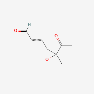 molecular formula C8H10O3 B13835957 3-(3-Acetyl-3-methyloxiran-2-yl)prop-2-enal 