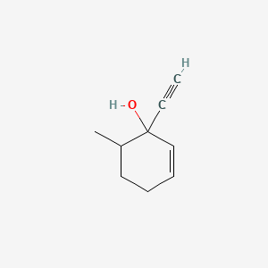 molecular formula C9H12O B13835958 1-Ethynyl-6-methylcyclohex-2-en-1-ol 