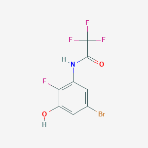 molecular formula C8H4BrF4NO2 B1383598 N-(5-溴-2-氟-3-羟基苯基)-2,2,2-三氟乙酰胺 CAS No. 1881291-06-0