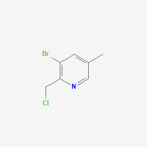 molecular formula C7H7BrClN B1383599 3-Bromo-2-(chloromethyl)-5-methylpyridine CAS No. 1211578-73-2