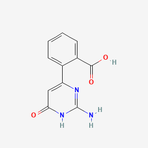 molecular formula C11H9N3O3 B13835994 2-(2-Amino-6-hydroxy-pyrimidin-4-yl)-benzoic acid 