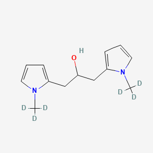 molecular formula C13H18N2O B13836028 2,2'-(2-Hydroxytrimethylene)bis[1-methyl-dihydropyrrole]-d6 