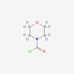 molecular formula C5H8ClNO2 B13836042 2,2,3,3,5,5,6,6-Octadeuteriomorpholine-4-carbonyl chloride 