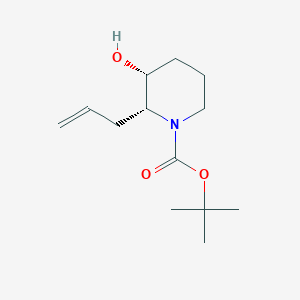 molecular formula C13H23NO3 B1383605 cis-Tert-butyl 2-allyl-3-hydroxypiperidine-1-carboxylate CAS No. 616890-33-6