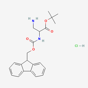 molecular formula C22H27ClN2O4 B13836079 tert-butyl 3-amino-2-(9H-fluoren-9-ylmethoxycarbonylamino)propanoate;hydrochloride 