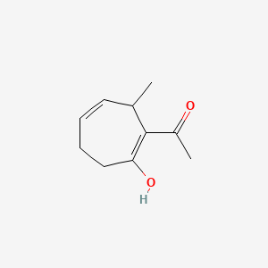 molecular formula C10H14O2 B13836103 1-(2-Hydroxy-7-methylcyclohepta-1,5-dien-1-yl)ethanone 