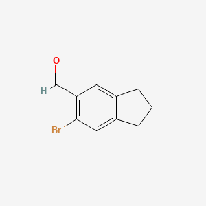 molecular formula C10H9BrO B1383611 6-bromo-2,3-dihydro-1H-indene-5-carbaldehyde CAS No. 1383855-39-7
