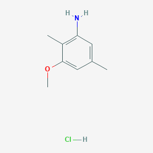 molecular formula C9H14ClNO B1383612 3-Methoxy-2,5-dimethylaniline hydrochloride CAS No. 861555-59-1