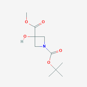 1-Tert-butyl 3-methyl 3-hydroxyazetidine-1,3-dicarboxylate