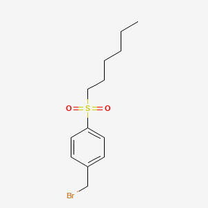 1-(Bromomethyl)-4-hexylsulfonylbenzene