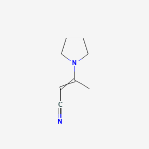 molecular formula C8H12N2 B13836144 2-Butenenitrile, 3-(1-pyrrolidinyl)- 