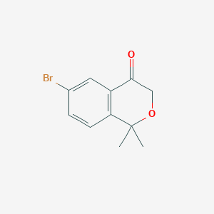 molecular formula C11H11BrO2 B1383616 6-Bromo-1,1-dimethylisochroman-4-one CAS No. 1379340-89-2
