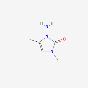 molecular formula C5H9N3O B13836167 3-Amino-1,4-dimethylimidazol-2-one 