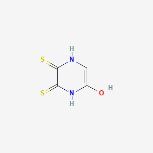 molecular formula C4H4N2OS2 B13836207 2(1H)-Pyrazinone, 5,6-dimercapto- 