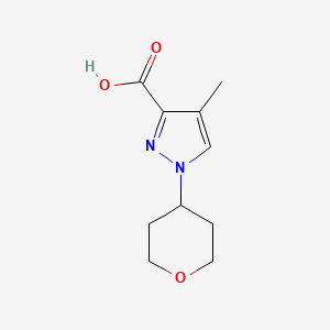 4-Methyl-1-(oxan-4-yl)-1H-pyrazole-3-carboxylic acid