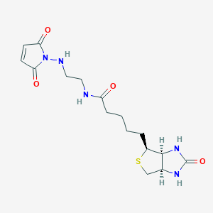 molecular formula C16H23N5O4S B13836227 5-[(3aS,4S,6aR)-2-oxo-1,3,3a,4,6,6a-hexahydrothieno[3,4-d]imidazol-4-yl]-N-[2-[(2,5-dioxopyrrol-1-yl)amino]ethyl]pentanamide 