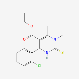 molecular formula C15H17ClN2O2S B13836235 Ethyl 4-(2-chlorophenyl)-1,6-dimethyl-2-thioxo-1,2,3,4-tetrahydro-5-pyrimidinecarboxylate 