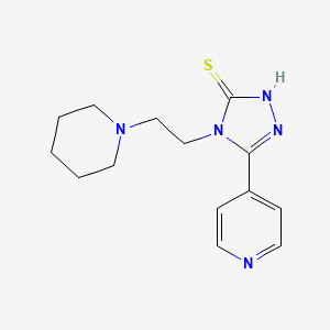 4-[2-(piperidin-1-yl)ethyl]-5-(pyridin-4-yl)-4H-1,2,4-triazole-3-thiol