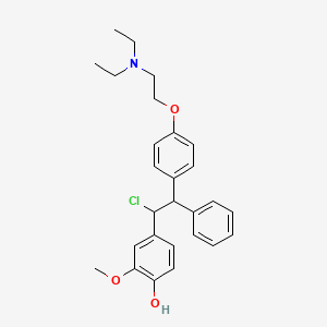 1-(4-(2-(Diethylamino)ethoxy)phenyl)-1-(phenyl)-2-(3-methoxy-4-hydroxyphenyl)-2-chloroethane