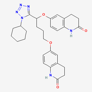 molecular formula C29H34N6O4 B13836292 4-(2-Oxo-1,2,3,4-tetrahydroquinolin-6-yl)oxy Cilostazol 