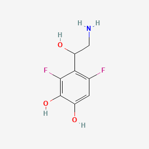 molecular formula C8H9F2NO3 B13836328 4-(2-Amino-1-hydroxyethyl)-3,5-difluorobenzene-1,2-diol 