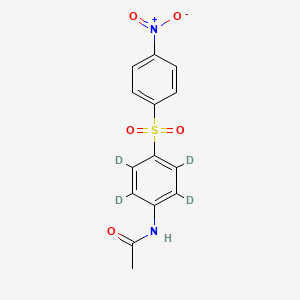 molecular formula C14H12N2O5S B13836343 N-[2,3,5,6-tetradeuterio-4-(4-nitrophenyl)sulfonylphenyl]acetamide 