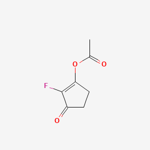 (2-Fluoro-3-oxocyclopenten-1-yl) acetate