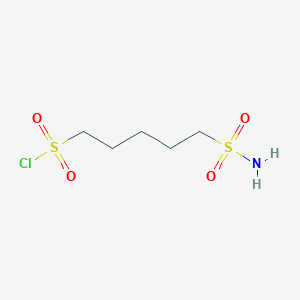 molecular formula C5H12ClNO4S2 B1383643 5-Sulfamoylpentane-1-sulfonyl chloride CAS No. 2059931-63-2