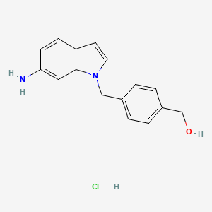 {4-[(6-amino-1H-indol-1-yl)methyl]phenyl}methanol hydrochloride