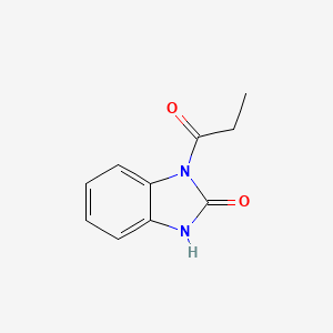 molecular formula C10H10N2O2 B13836476 2-Benzimidazolinone, 1-propionyl- 