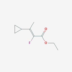molecular formula C9H13FO2 B1383649 Ethyl 3-cyclopropyl-2-fluorobut-2-enoate CAS No. 2060523-58-0