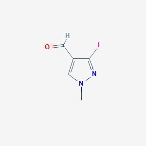 molecular formula C5H5IN2O B1383651 3-iodo-1-methyl-1H-pyrazole-4-carbaldehyde CAS No. 1946818-23-0