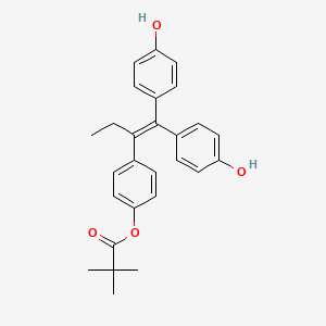 [4-[1,1-Bis(4-hydroxyphenyl)but-1-en-2-yl]phenyl] 2,2-dimethylpropanoate