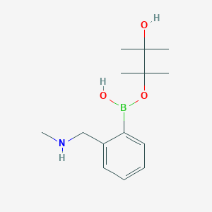 (3-Hydroxy-2,3-dimethylbutan-2-yl)oxy-[2-(methylaminomethyl)phenyl]borinic acid