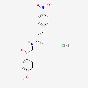 molecular formula C19H23ClN2O4 B13836646 2-(4-(4-Nitrophenyl)butan-2-ylamino)-1-(4-methoxyphenyl)ethanal Hydrochloride 